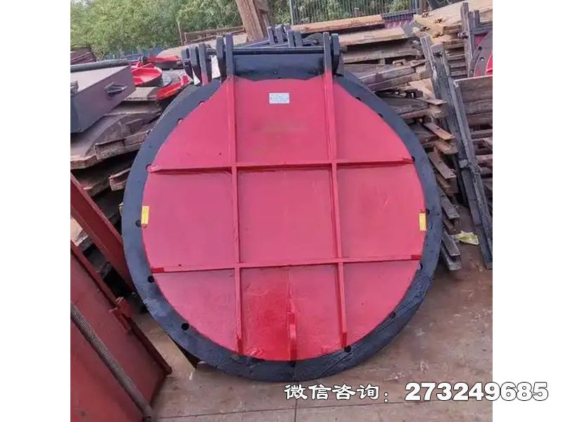 铸铁圆型止回拍门用于输水管道、泵站系统，由水务局、市政工程公司等单位采用。单向截流防止逆流及水锤效应，铸铁材质耐高流速冲刷。橡胶密封实现零渗漏，适配DN500-DN3000管径需求，支持防气蚀结构优化。铸铁圆型止回拍门价格电话微信联系厂家。